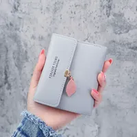 Practical Short Women Wallet PU Leather Women Luxury Tassels Wallet Hasp Small Wallet Trend Coin Purse Ladies Card Holder Purses