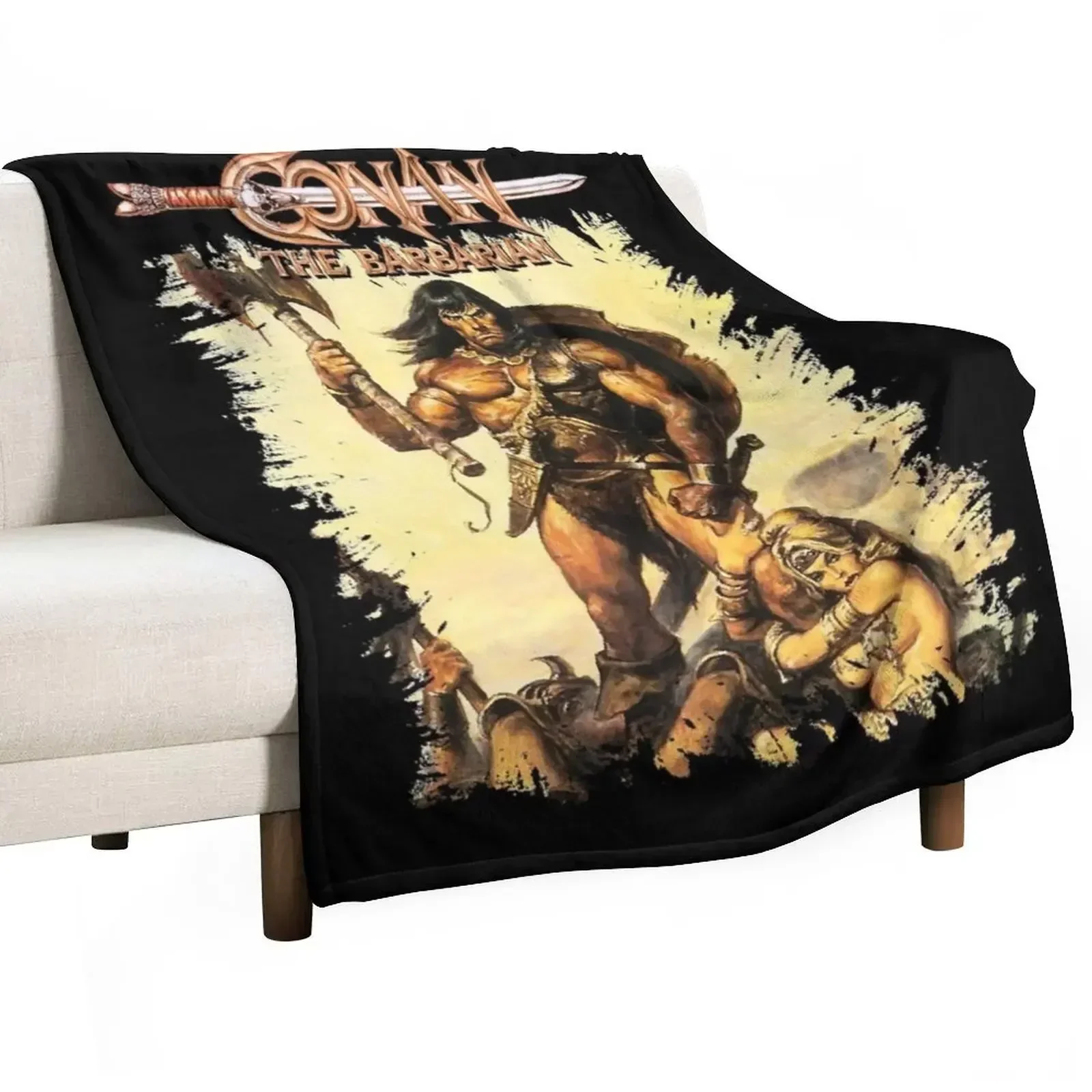 

Conan the Barbarian Essential Throw Blanket Shaggy Soft Plaid Blankets