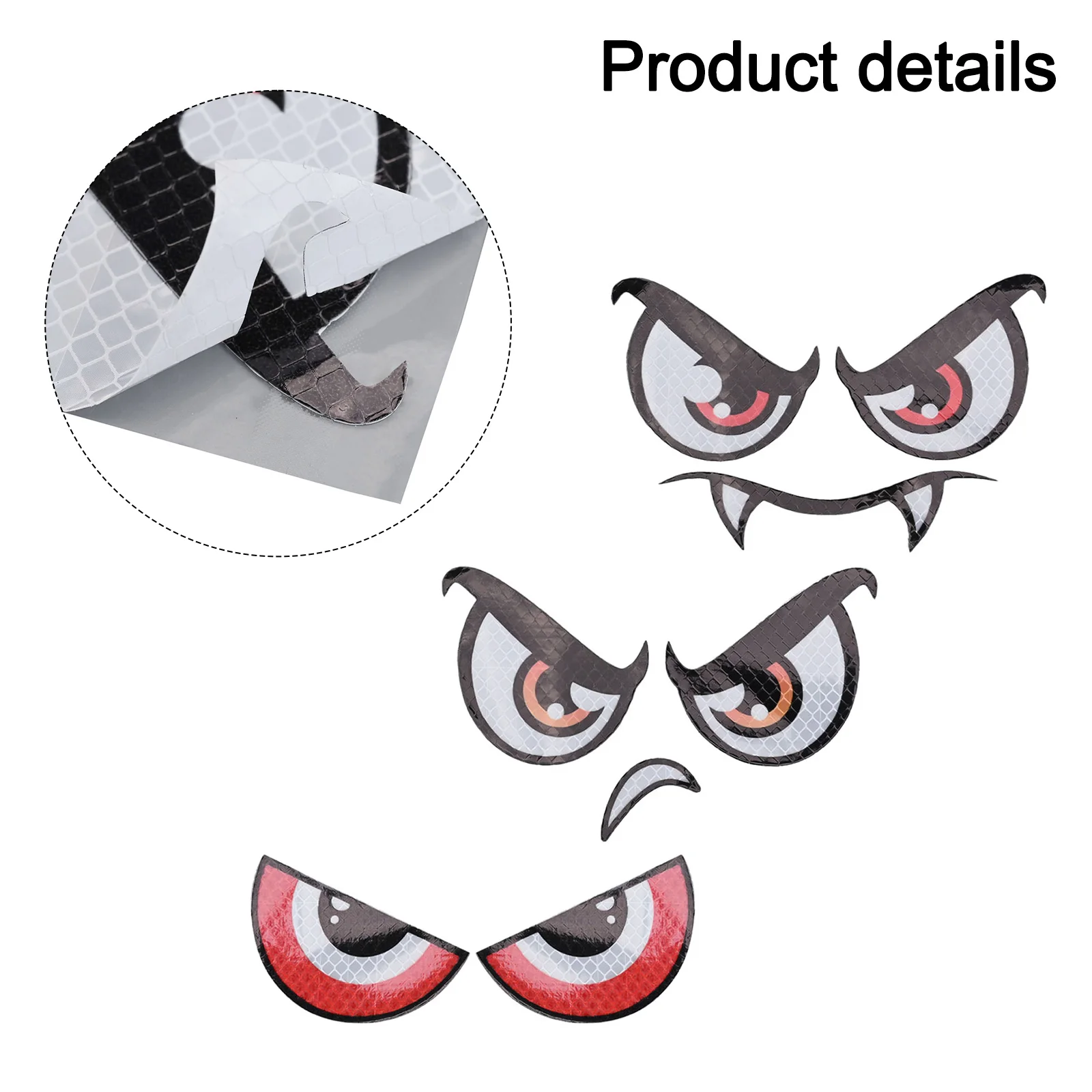 2PCS/3PCS Electric Lawn Mower Reflective Patch Personalized Eye Patch Decoration Garden Lawn Mower Decorative Accessories