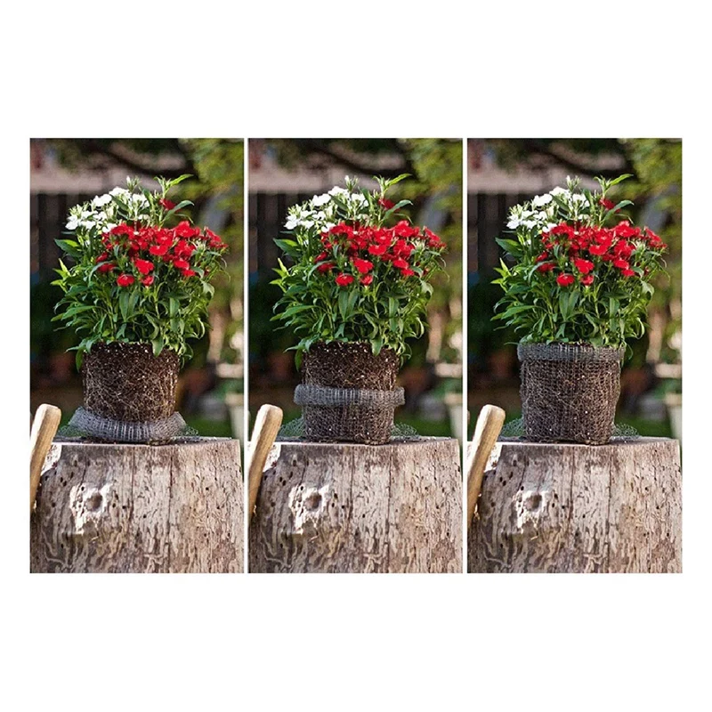 ตะกร้าลวดครอบรากต้นไม้24ชิ้น, เบ็ดตกปลาเรืองแสงสเตนเลสใต้ดินสำหรับปลูกต้นไม้ในสวน