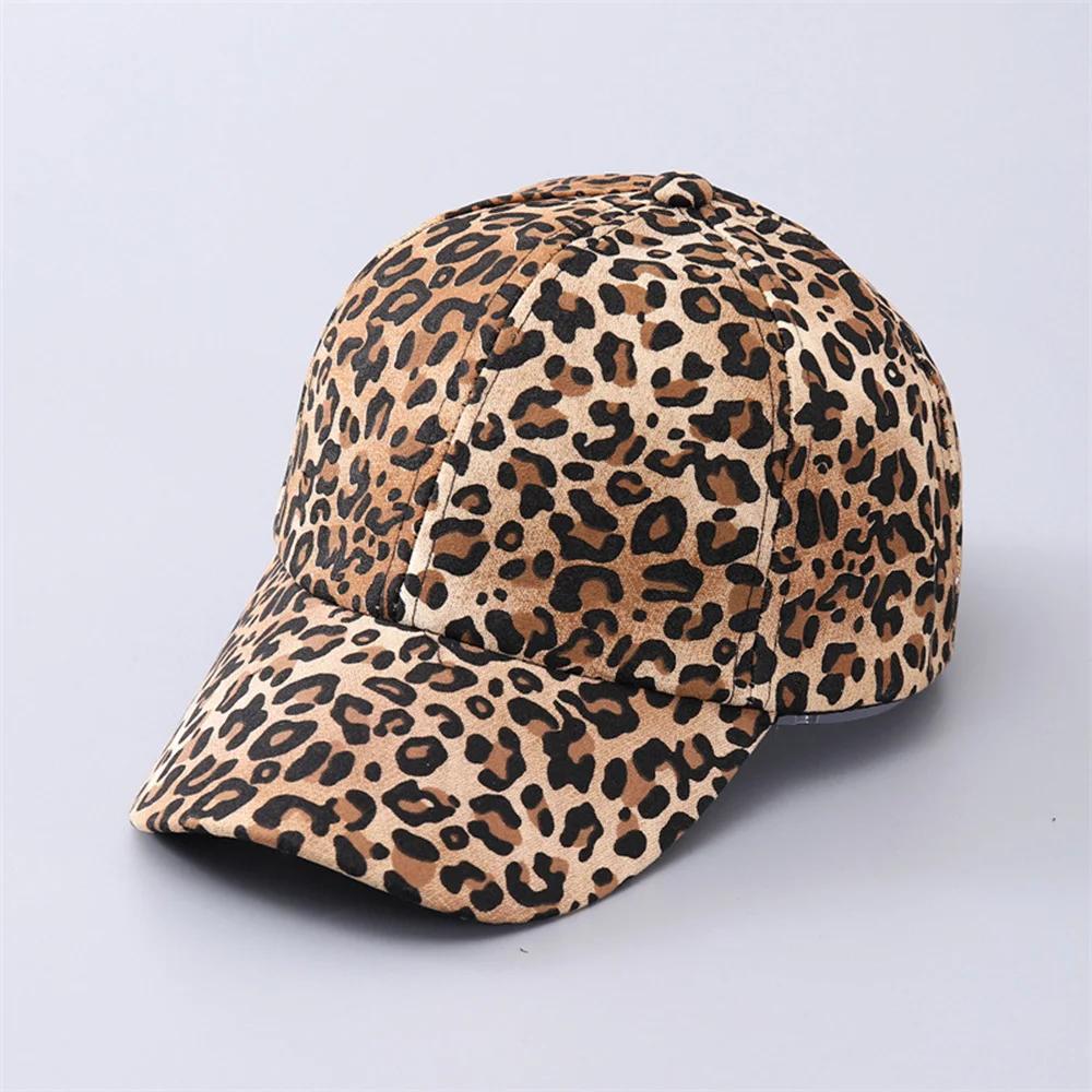 Leopard Print Baseball Caps Zebra Print Curved Brim Beach Cap Outdoor Leisure Sun Hats For Adult Student