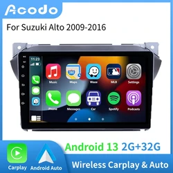 ACODO CarPlay Radio Android 2G+32G For Suzuki Alto 2009 2010 2011 2012 2013 2014 2015 2016 Multimedia Stereo Car Navi Player