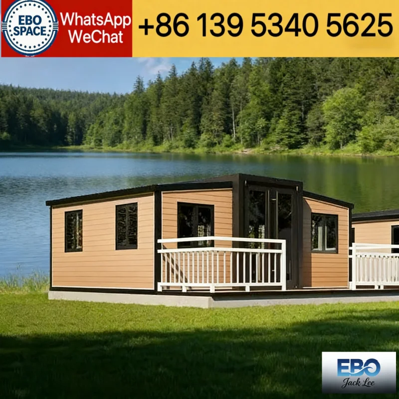 Cabin Style Expandable Container House Eco Design Modular Build for Camping Resort Residential Projects