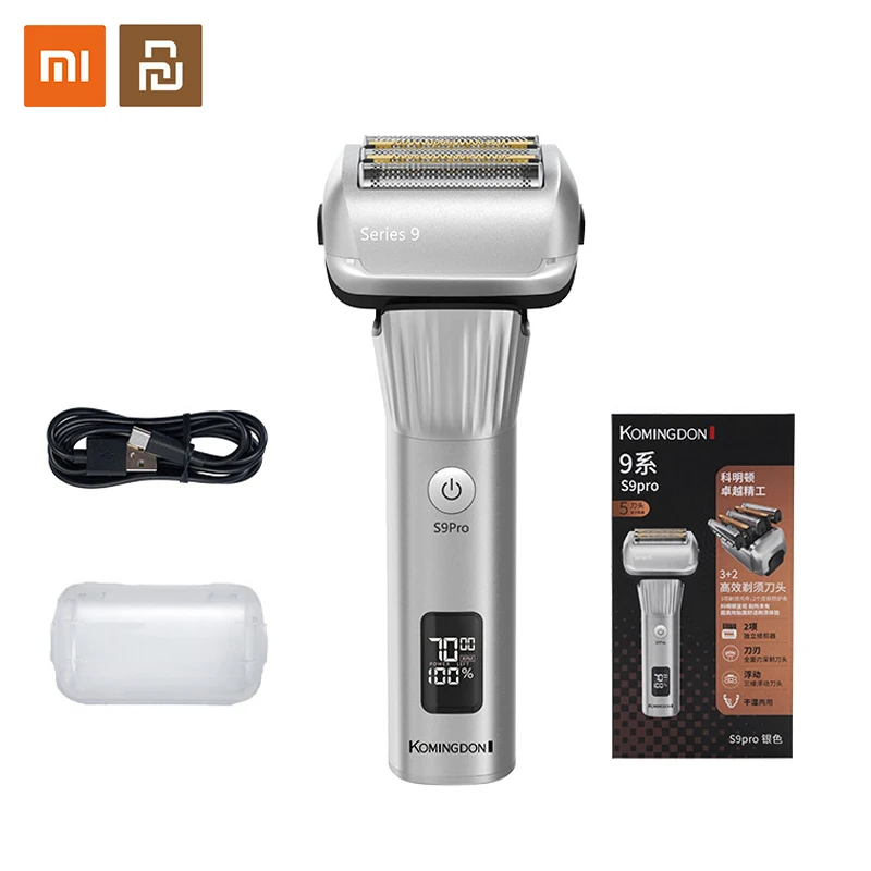 

Xiaomi Youpin Komingdon Waterproof Reciprocating Rechargeable 5 Blade Head Electric Shaver LCD Display Shaving Machine For Mens