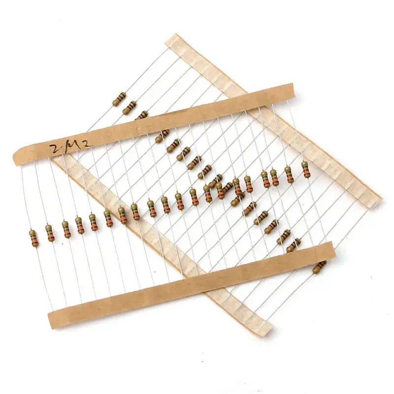 1000pcs/lot 1/4W resistors assorted kit 0.25W Carbon Film resistance set 2.2 ohm -2.2 M Assortment resistor 2.2 ohm 100 ohm