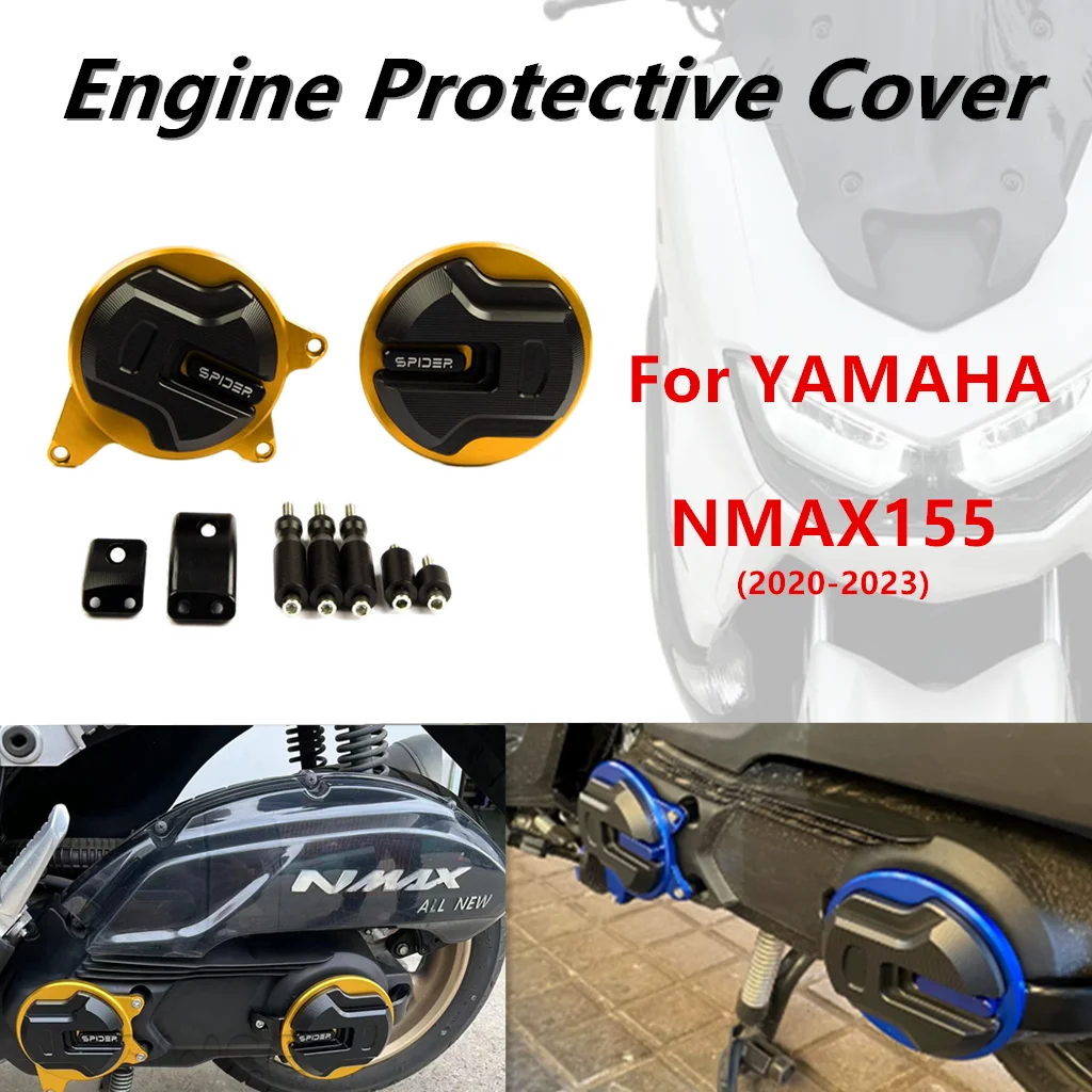 

For YAMAHA NMAX155 Engine Protective Cover Motorcycle Engine Aluminum Alloy Stator Cover Protector Guard Slider 2020-2023