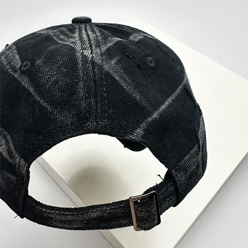 New Unisex Gradient Retro Broken Style Baseball Hats Breathable Personal Sunshade Distress Peaked Caps Versatile Fashion Outdoor - Image 6
