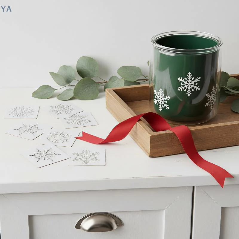【SA】【YA】12/16Pcs Christmas Series Painting Stencils Reusable Washable For Watercolor Stone Graffiti And More