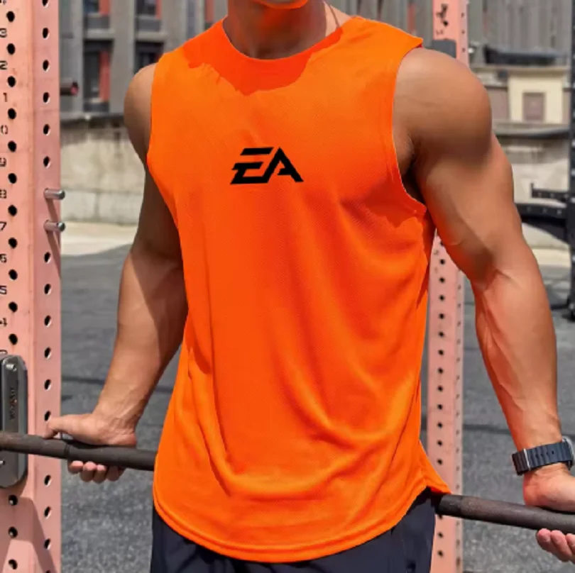 

2026 New Moisture-wicking Gym T-shirt For Men And Summer Sports Vest For Fitness And Running Quick-drying And Sleeveless