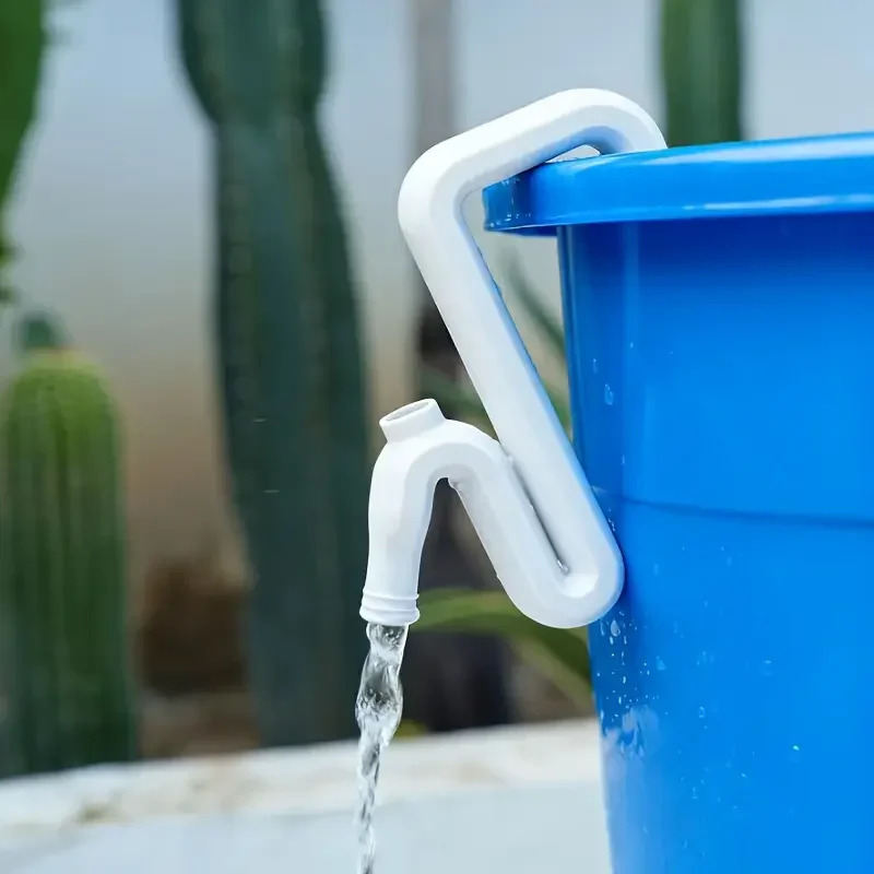 Self-Priming Siphon Hose Kit for Rainwater Diversion Overflow Control Featuring Clog-Resistant Flow Path Automatic Fill Drain Fu