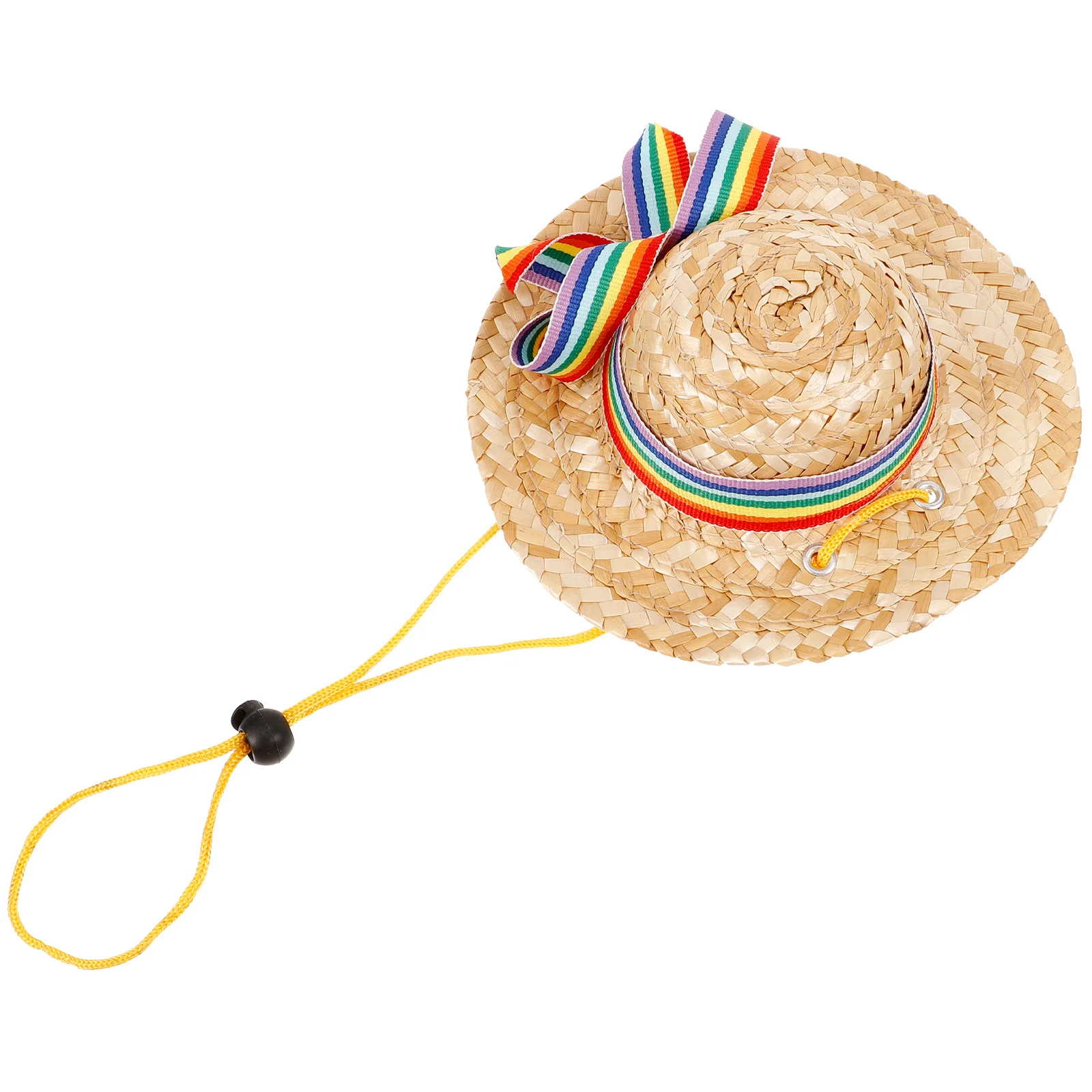 

Woven Pet Hat Accessory for Small Dogs and Cats Suitable for Festivals Holidays and Playtime Dog Straw Hat