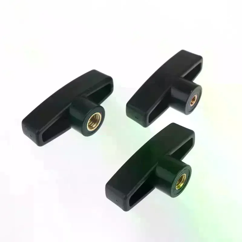 2Pcs M6 M8 M10 Head Diameter 65#T Type Hand Tighten Nuts Wing Plastic Head Hand Knob Blind Hol Nut