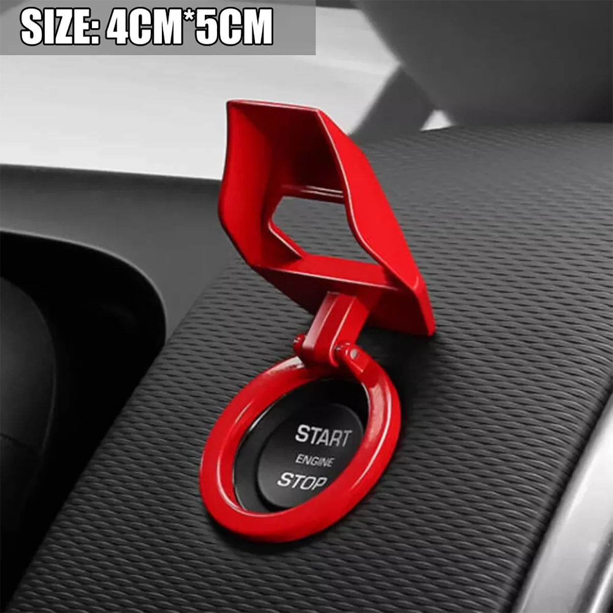 2Pcs Red Car Engine Ignition Switch Cover Universal Button Protective Covers anti Scratch Car Interior Design Product Accessory