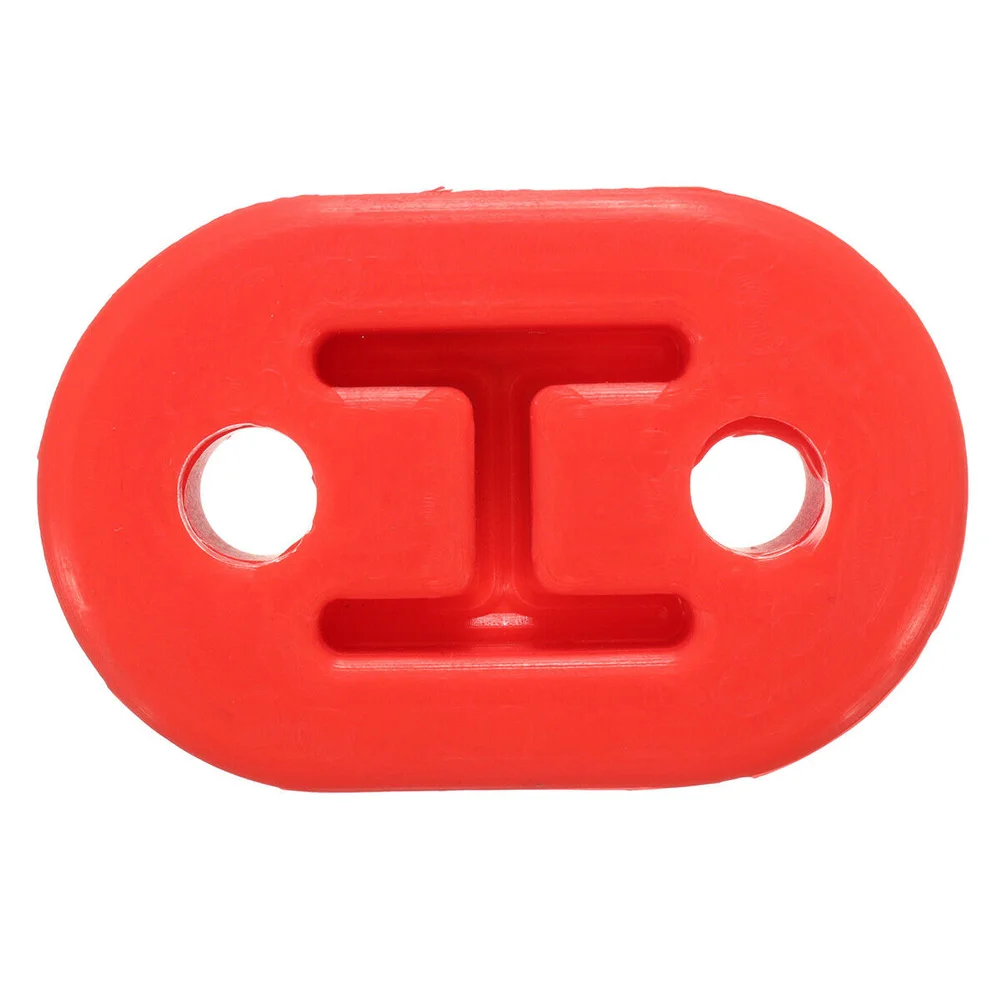 Universal Heavy Duty Upgraded Exhaust Hanger Support Bracket Rubber Mount Red Exhaust Systems Car Accessories
