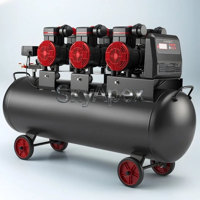 Oil Free Silent Air Compressor Industrial Large Pump Small Inflator Auto Repair Paint Woodworking Equipment