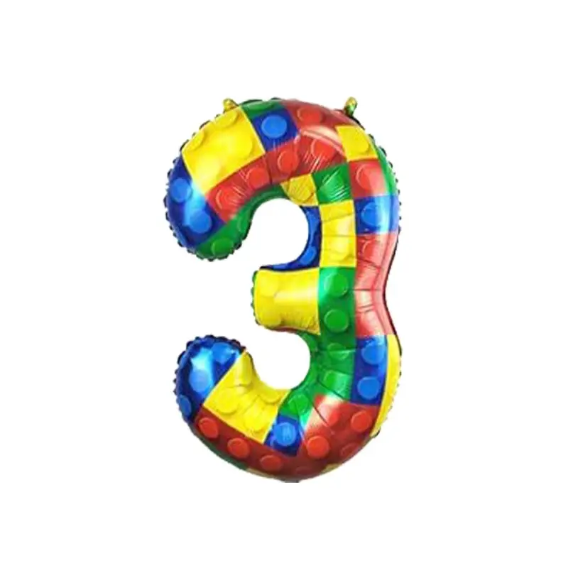 Building Blocks Birthday Decorations Children\'s Toys Theme Party Supplies Disposables Tableware Cake Topper Balloons Baby Shower