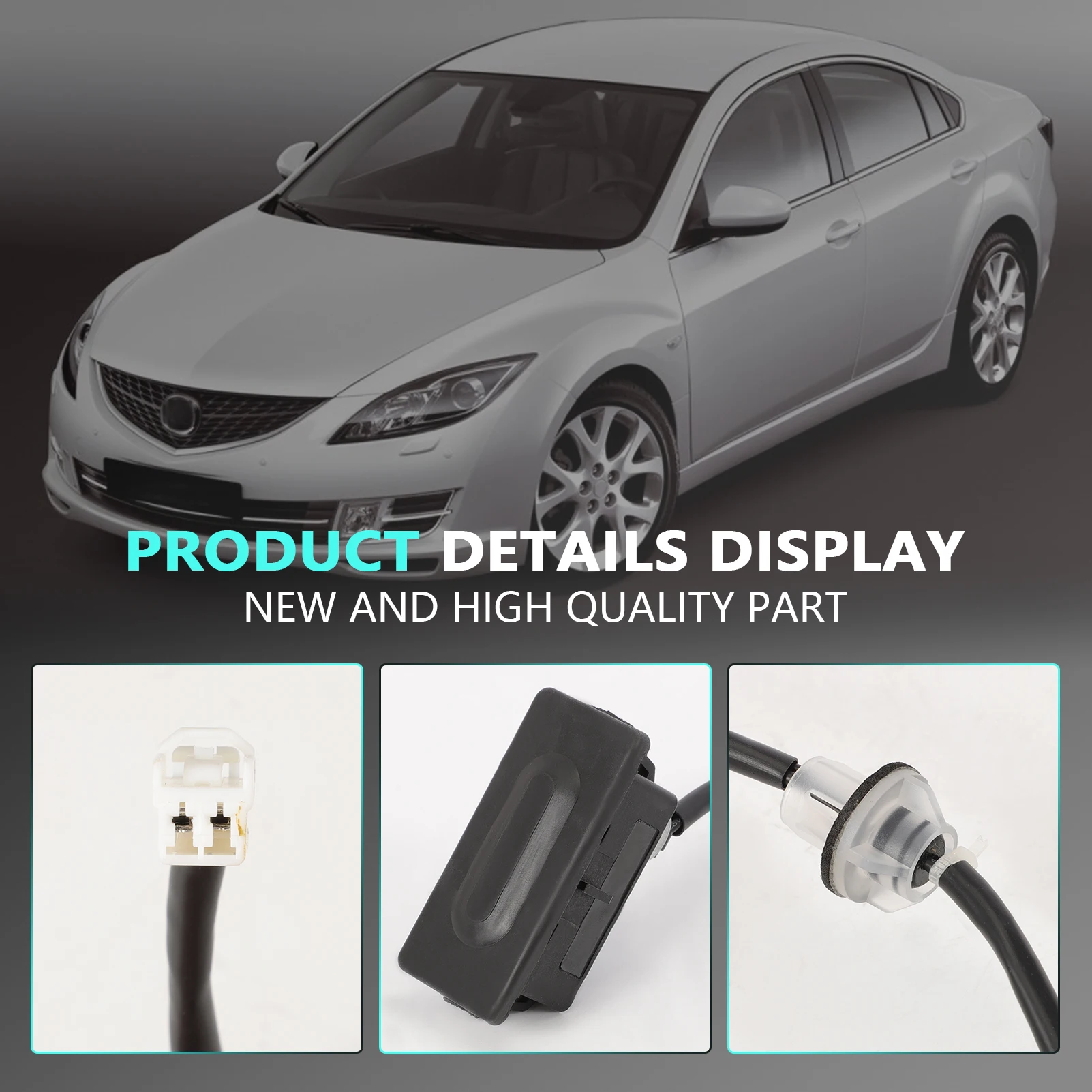 Picture 5: Trunk Lock Trunk Release Switch Tailgate Release Handle GS2A624B0B Compatible with Mazda 6 2007-2013