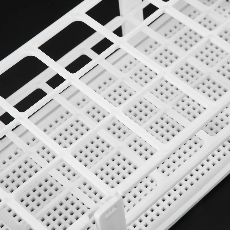 3 Packs Plastic Test Tube Rack, 21 Holes Lab Test Tube Rack Holder For 30Mm Test Tubes, White, Detachable (21 Holes)