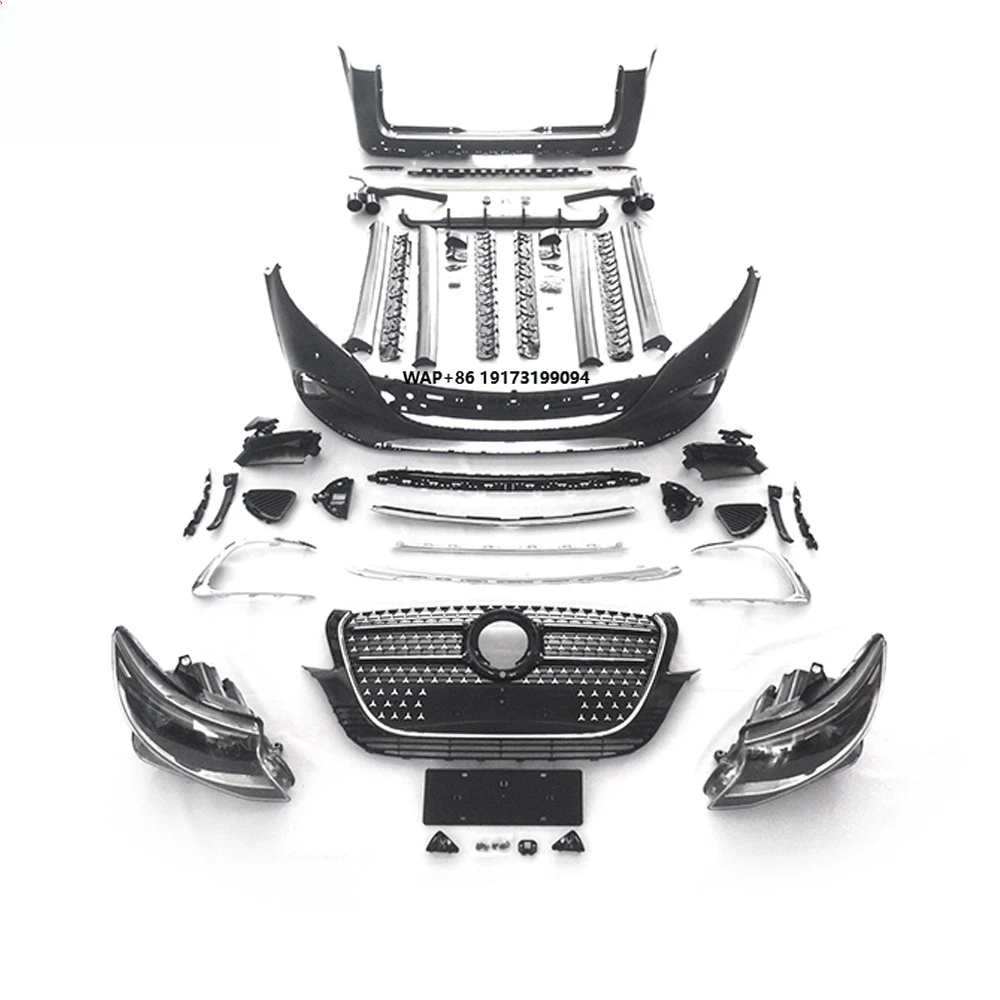 V Class W447 2016-2023y to 2024y Old to New Body Kit Auto Facelift Automotive Exterior PP Body Sets Upgrade Parts Front Bumper