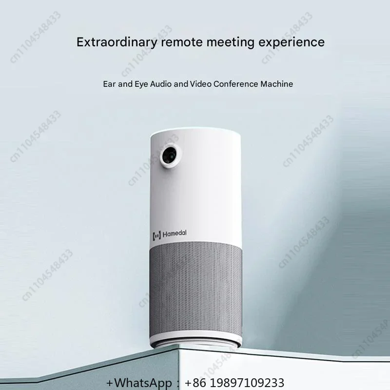 C10 video conferencing machine with omnidirectional microphone, HD wide-angle computer camera, and real-time audio for online le