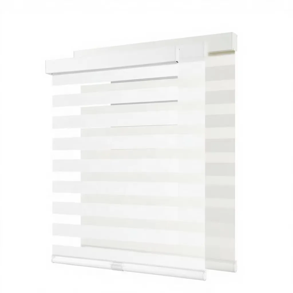 Customized Zebra Blinds Filtering Fabric Aluminium Alloy Material Manual Spring For Office Bedroom