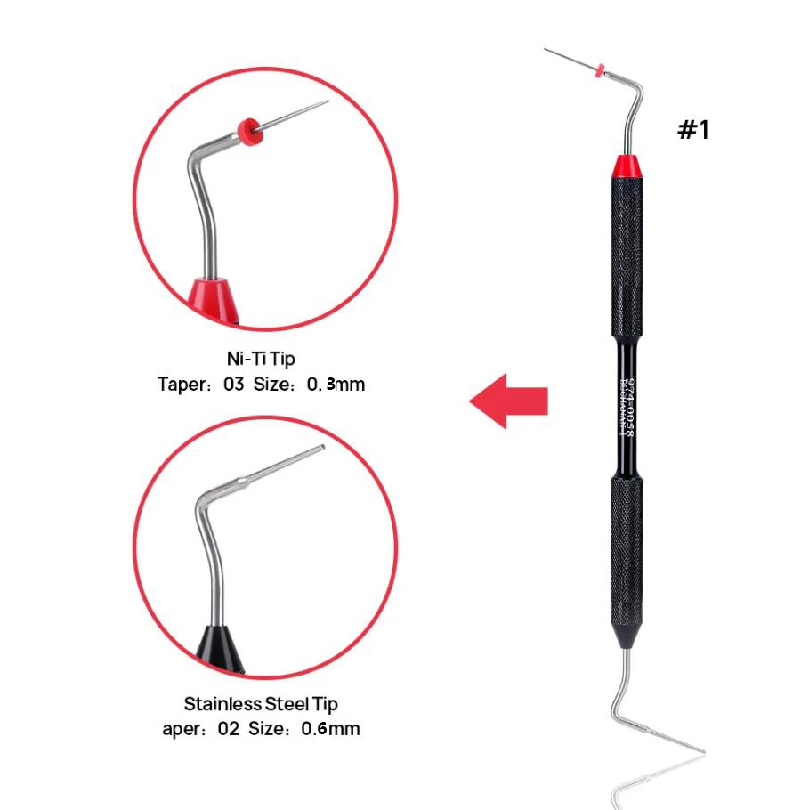 Relleno de Canal radicular Dental de titanio, instrumento de relleno de endodoncia, herramientas de Material de odontología