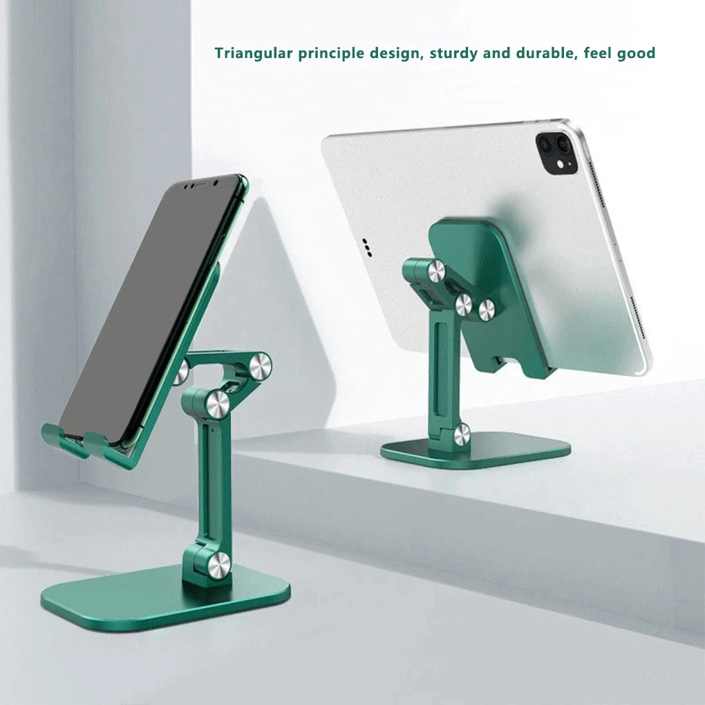 Three Sections Foldable Desk Mobile Phone Holder For iPhone For iPad Tablet Flexible Table Desktop Adjustable Smartphone Stand