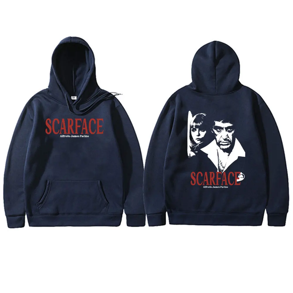 Movie Scarface Al Pacino Graphic Hoodie Vintage Tony Montana Hooded Sweatshirt Men Women Hip Hop Rock Oversized Pullover Hoodies