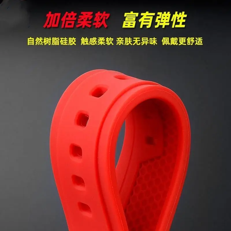 Silicone Watch Strap for Men, Casio Hagane, não Boukenshin GST-B500D, macio e confortável, preto, Green Water Ghost, borracha impermeável, silicone