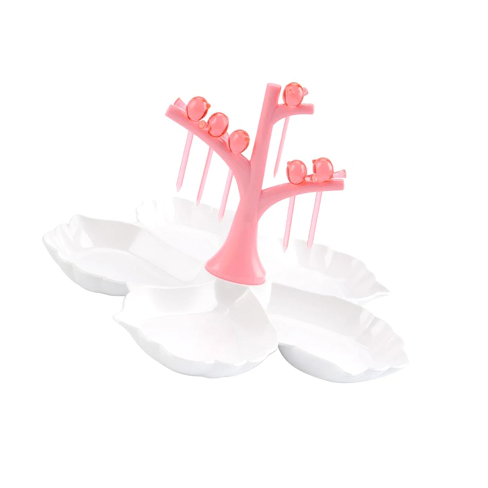 

Compartment Fruit Plate Snack Tray Material Lightweight Easy Clean Fruit Plates Storage Case Serving Trays Kitchen Bar