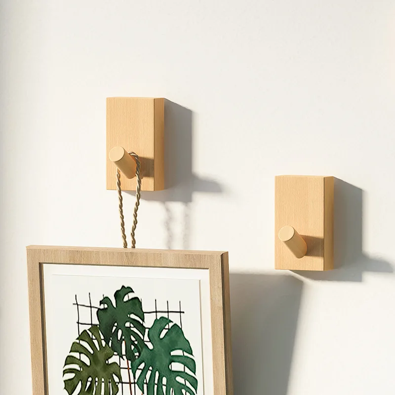Nordic Solid Wood Hook, Beech Hook Behind The Door, Walnut Hook, Non-punching Hook, Multi-functional Hook