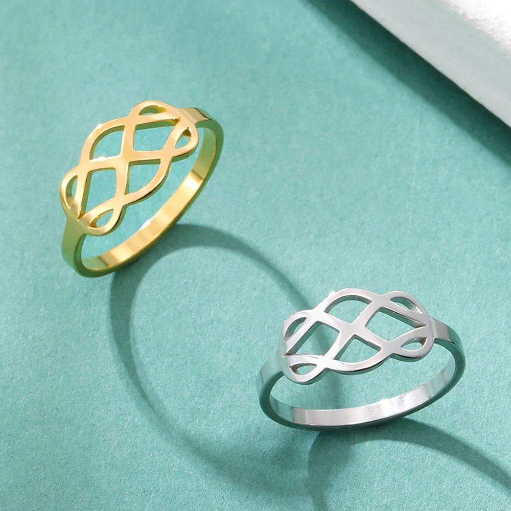 Dawapara Trinity Celtics Knotenring, irisches Liebesherz, Freundschaftsversprechen, Verlobungsring, Ehering aus Edelstahl – Detail 28