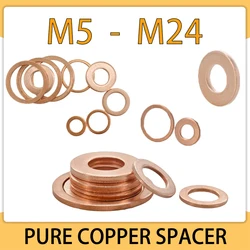 O-ring gasket Motorcycle oil pan flat sealing gasket Solid pure copper oil plug gasket M5 M6 M8 M10 M12 M14 M16 M18 M20 M22 M24