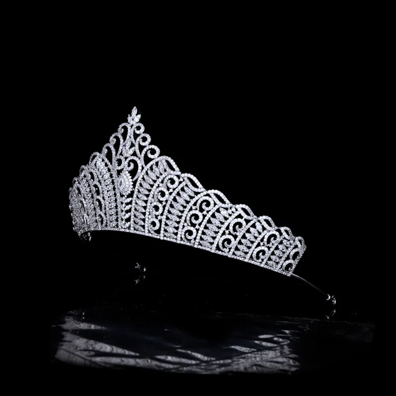Himstory European Queen Bride Wedding Headdress Model Beauty Pageant Tiaras Hair Accessories