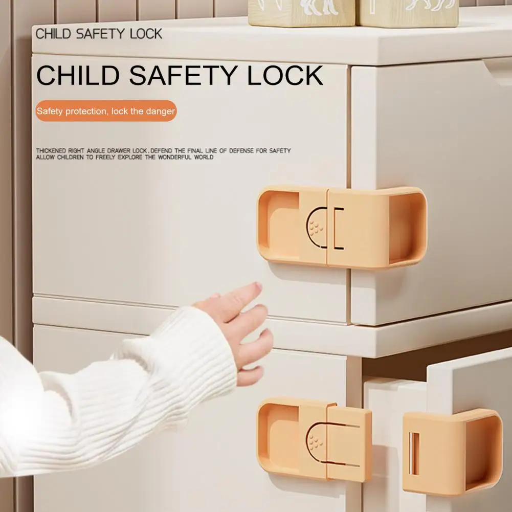Toddler-proof Cabinet Latch 10pcs Child Safety Cabinet Locks Multi-purpose Drawer Cupboard Latches Baby Proof Oven Fridge Door