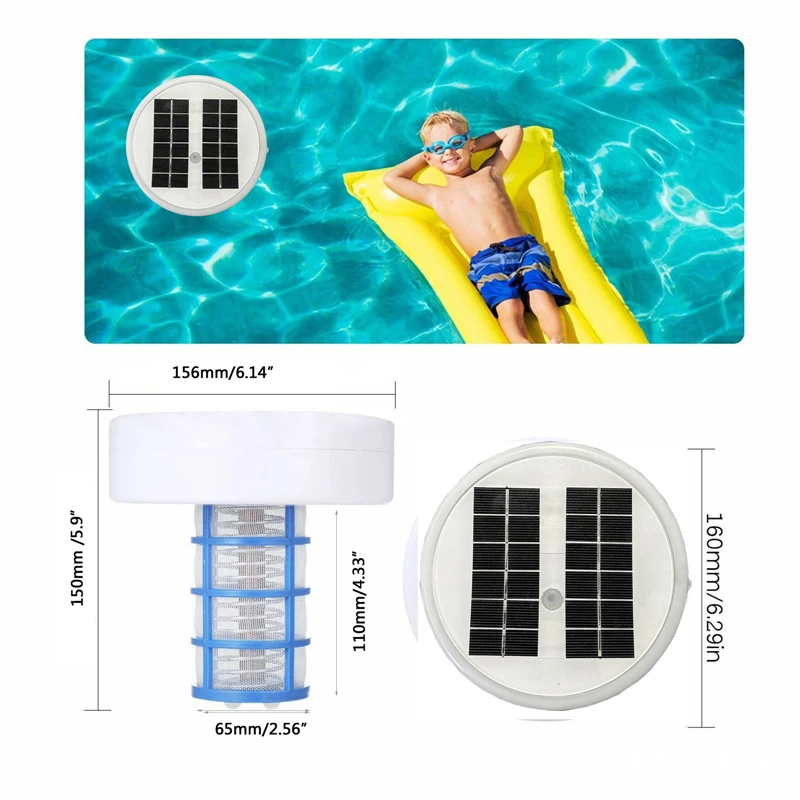 1Set Outdoor Solar Pool Lonizer Reiniger Kupfer Silber Ionen Schwimmbad Reiniger Algen Widerstand Unteren Chlor Wasser Reiniger