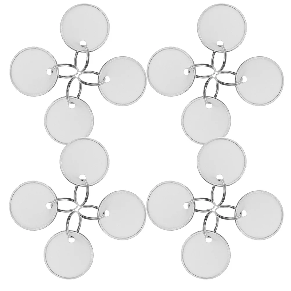 

80Pcs Versatile Key Tags with Split Rings Blank Surface for DIY Projects Home Office Car Party Use Key Rings with Tags