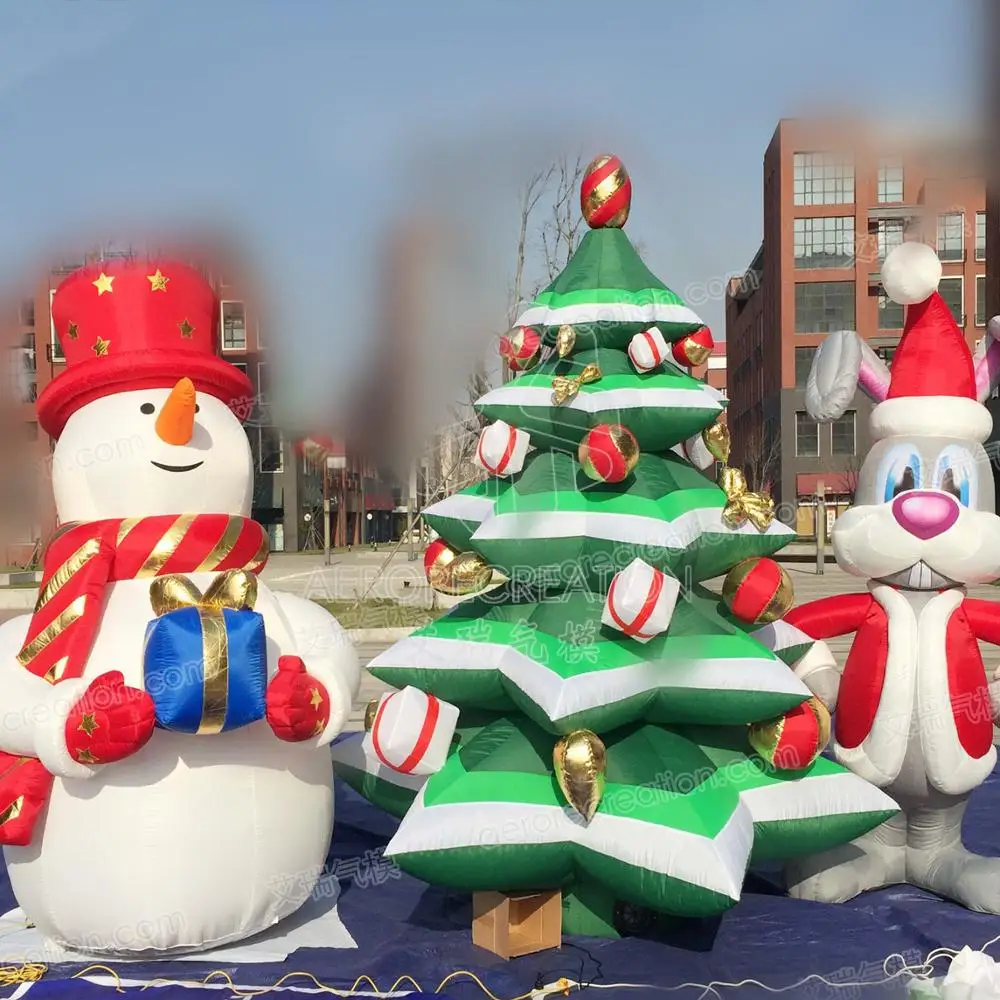Festival Outdoor Decoration Giant Inflatable Christmas Snowman Wonderful Xmas Inflatable Christmas Tree