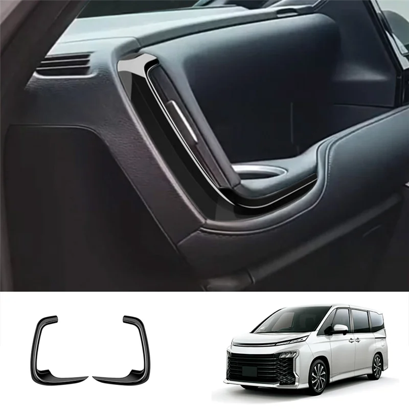 Left & Right Air Outlet Decoration Cover for Toyota Voxy Noah 90 Series 2022+ Car Side Vent Air Trim ABS Bright Black RHD