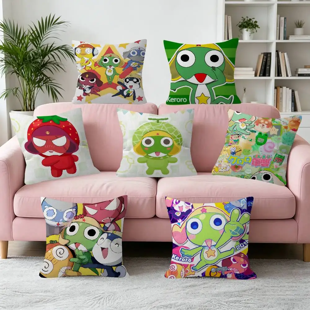 Hot Gunsou Keroro frog Pillow Gift Home Office Decoration Bedroom Sofa Car Cushion Cover case 45x45