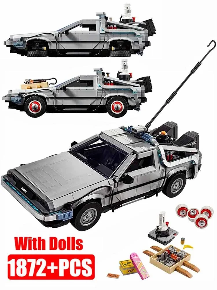 

2025 New Back to the Future Time Machine DeLorean DMC-12 Building Blocks Construction Car Bricks Toys For Children Gifts