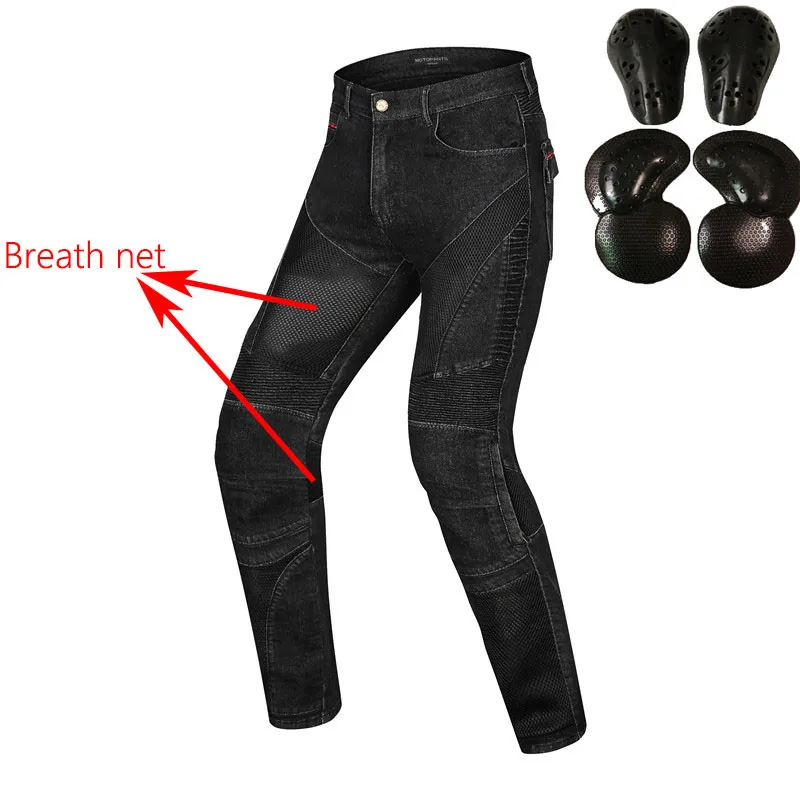 PK719 Upgrade Model Motorcycle Summer Riding Wear Jeans With Breathable Net Knight CE Certification Equipment Anti-fall Pants