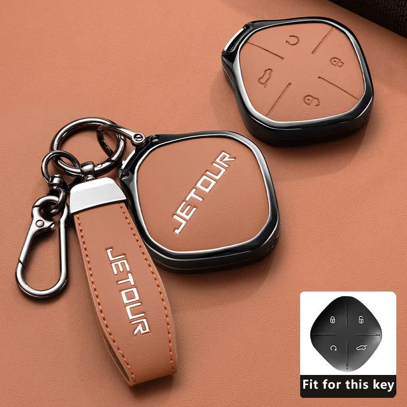 Zinc Alloy Key Case for Chery Jetour Dashing Accessories X-1 Plus DTC IDM 2025 2026 Remote Cover Shell Keychain Holder Fob