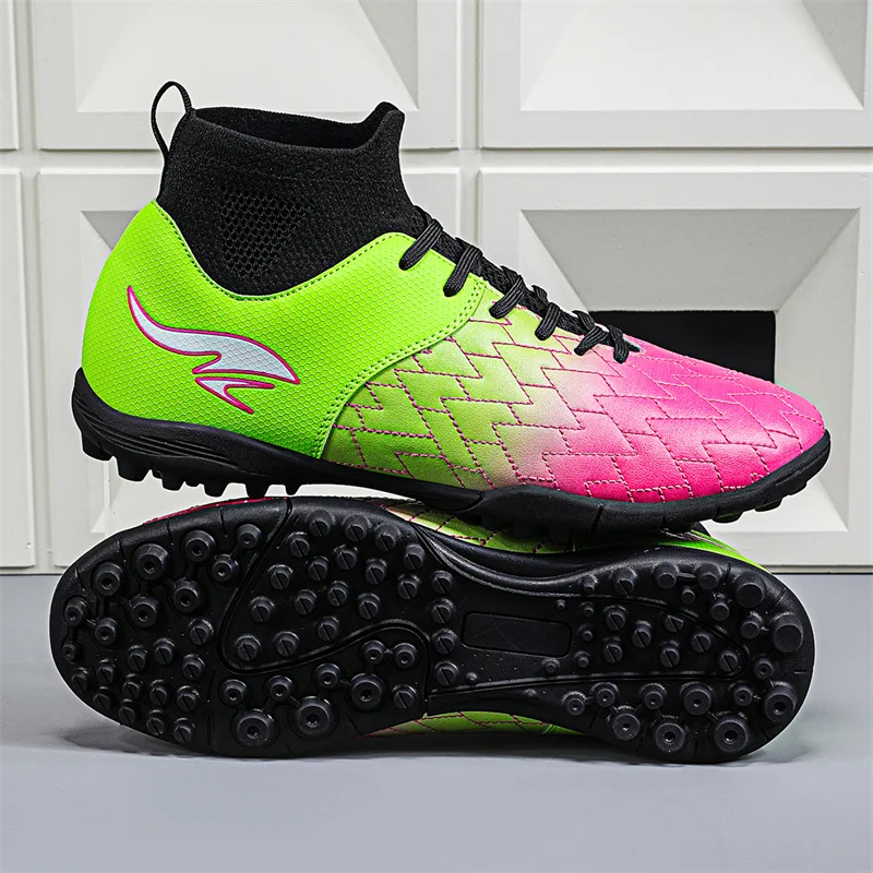 

Men Football Field Boots AG/TF High-top Soccer Shoes Professional Football Boot Ultralight Outdoor Cleats Training Ankle Sneaker