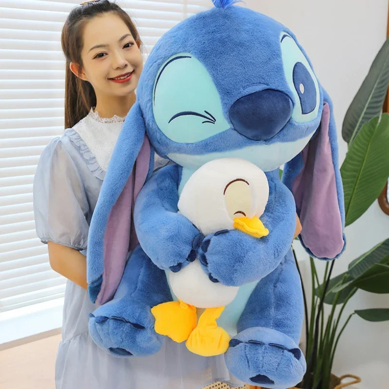 85cm Large Big Size Disney Lilo&Stitch Anime Plush Stuffed Doll  Pillow Decorations Room Kawaii Plushies Children Holiday Gifts