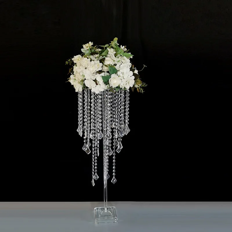 

10Pcs Clear Flower Stand Crystal Road Lead Wedding Table Centerpieces