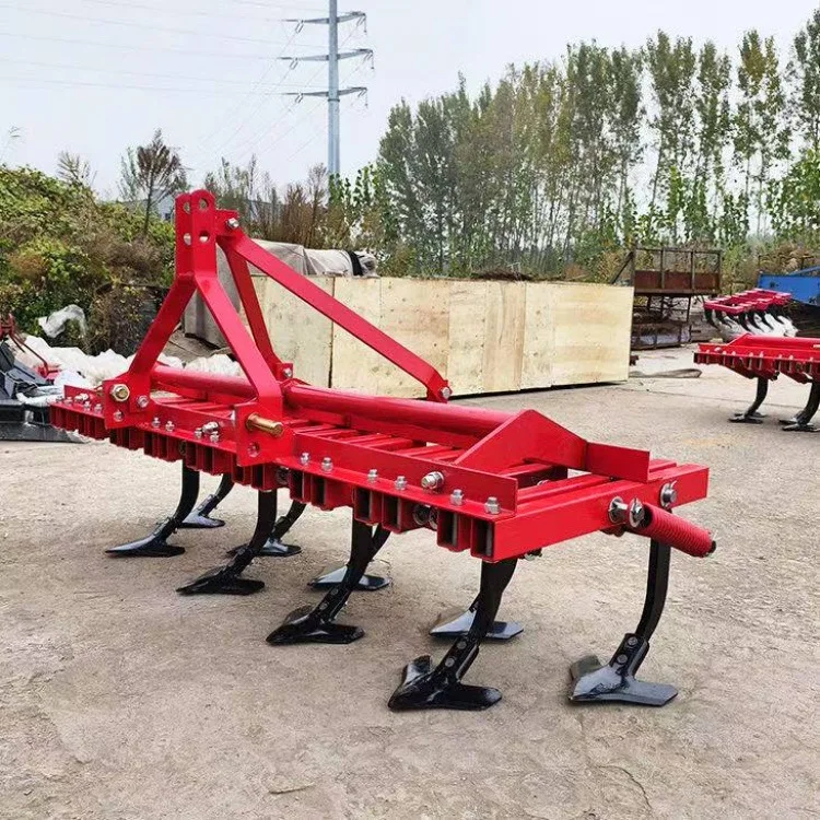 Three-Point Linkage Deep Ripper  Adjustable Spring Cultivator and Subsoiler for Agriculture Towed by Four-Wheel Tractor