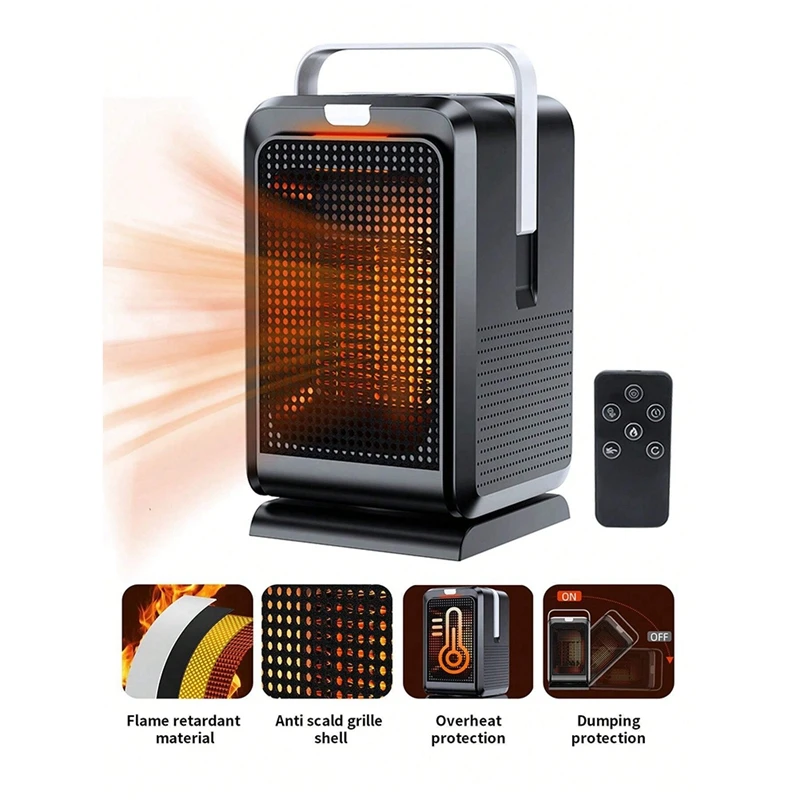 

1000W Desktop Heater For Home Office Portable Fan Heater Without Turning On The Engine Hand & Foot Warmer