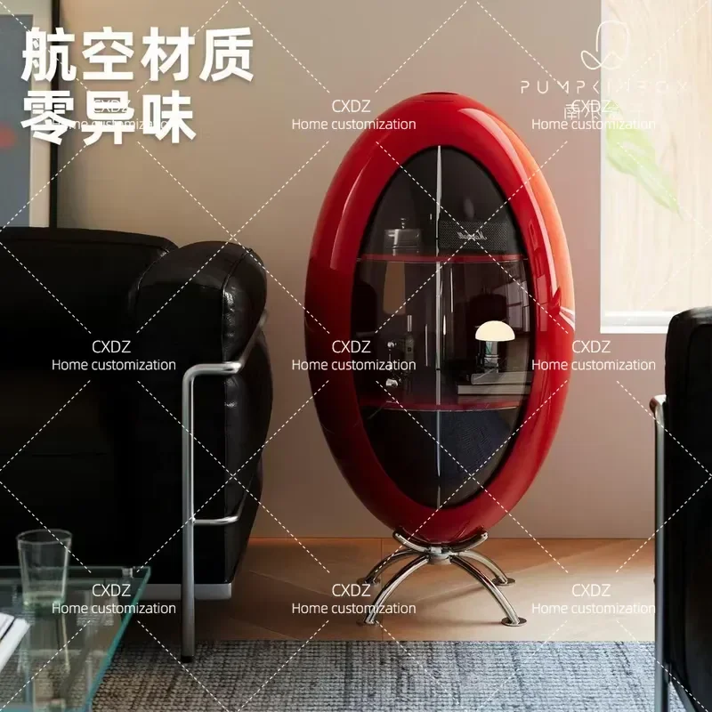 Light Luxury Rocket Cabinet Creative Living Room Sofa Side Corner Coffee Table Storage Rack for Snacks and Home Organization