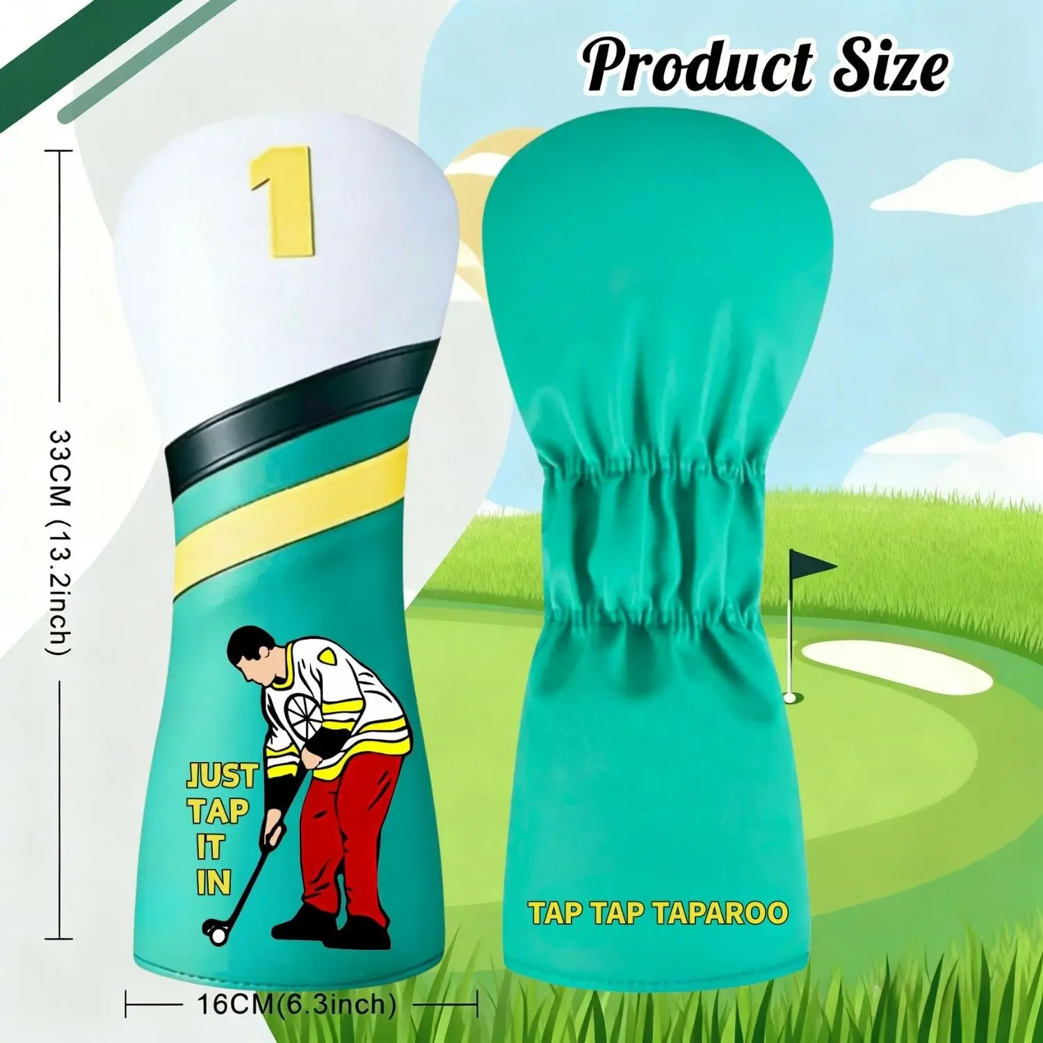 Golf Headcovers Happy Gilmore Golf Club Head Covers for Drivers，Premium Gilmore Head Covers for Father‘s Dad Gift image 5